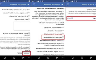 Comment puis-je supprimer ou désactiver un compte Facebook et quelle est la différence ?